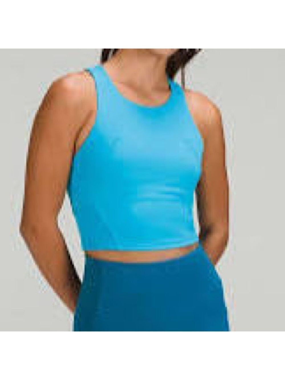 Lululemon-Invigorate training tank top-size 4-turquoise tide-EUC